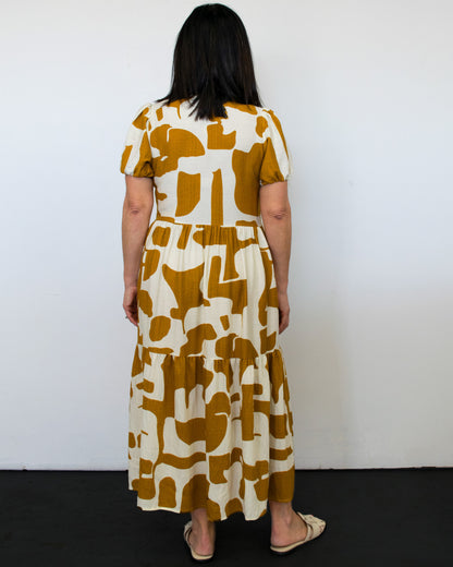 NERU COLLAR BUTTON THRU DRESS