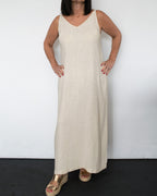 SHOESTRING DRESS W/ SIDE SPLIT