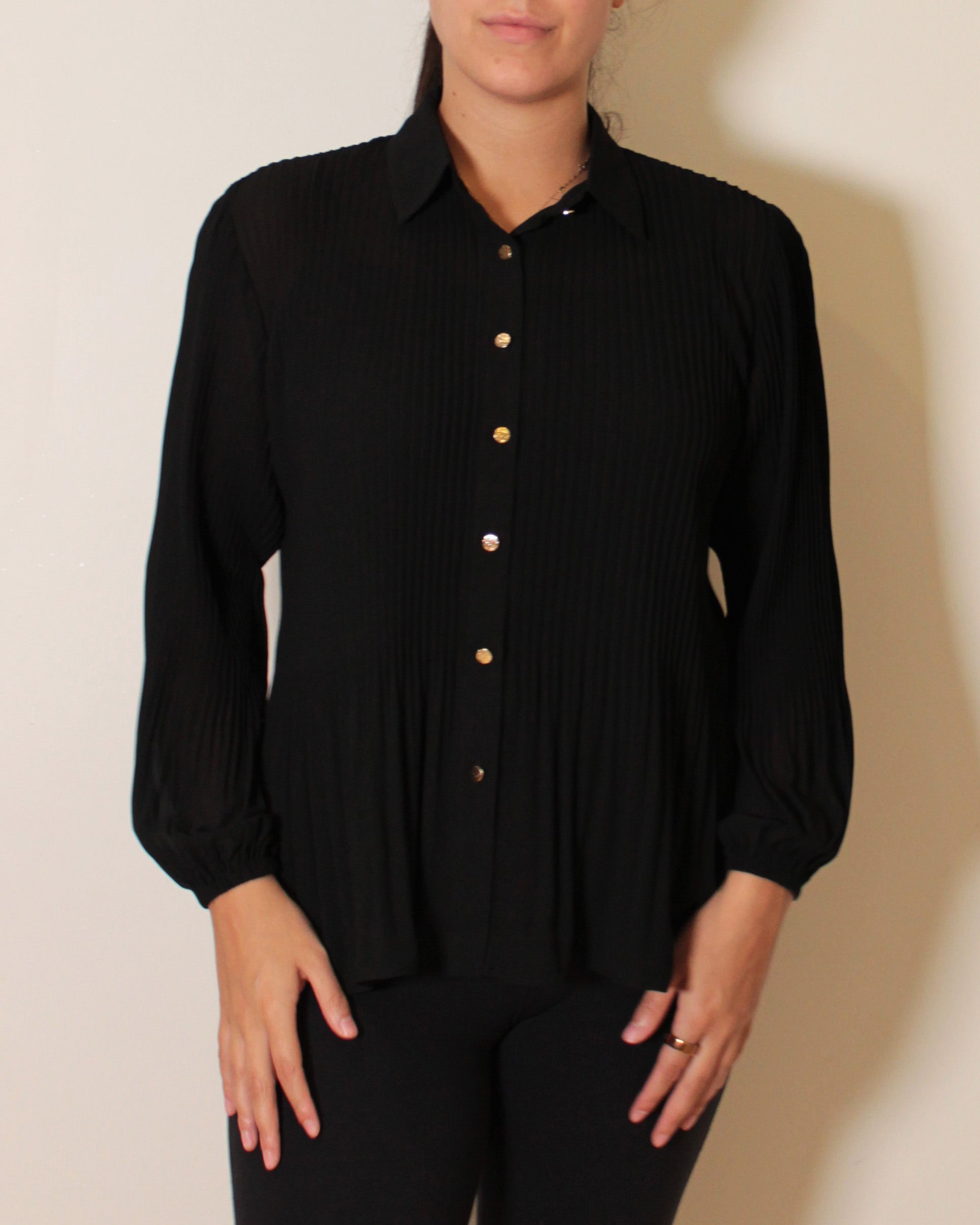 PLEAT ACCORDION SHIRT