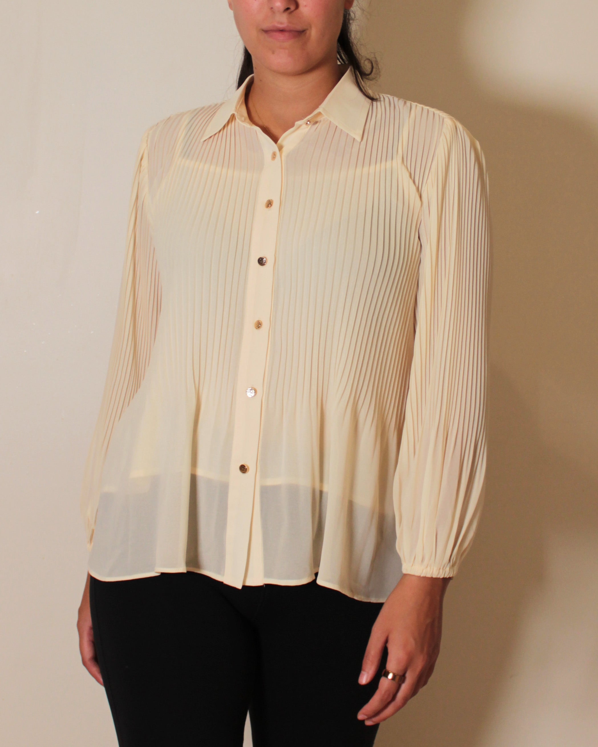 PLEAT ACCORDION SHIRT