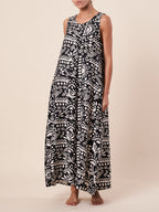 SLEEVELESS MAXI W/  PLEAT