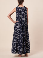SLEEVELESS MAXI W/  PLEAT
