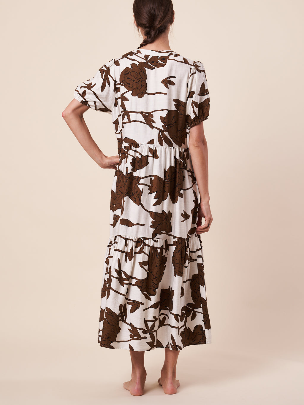 NERU COLLAR BUTTON THRU DRESS