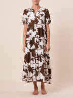 NERU COLLAR BUTTON THRU DRESS
