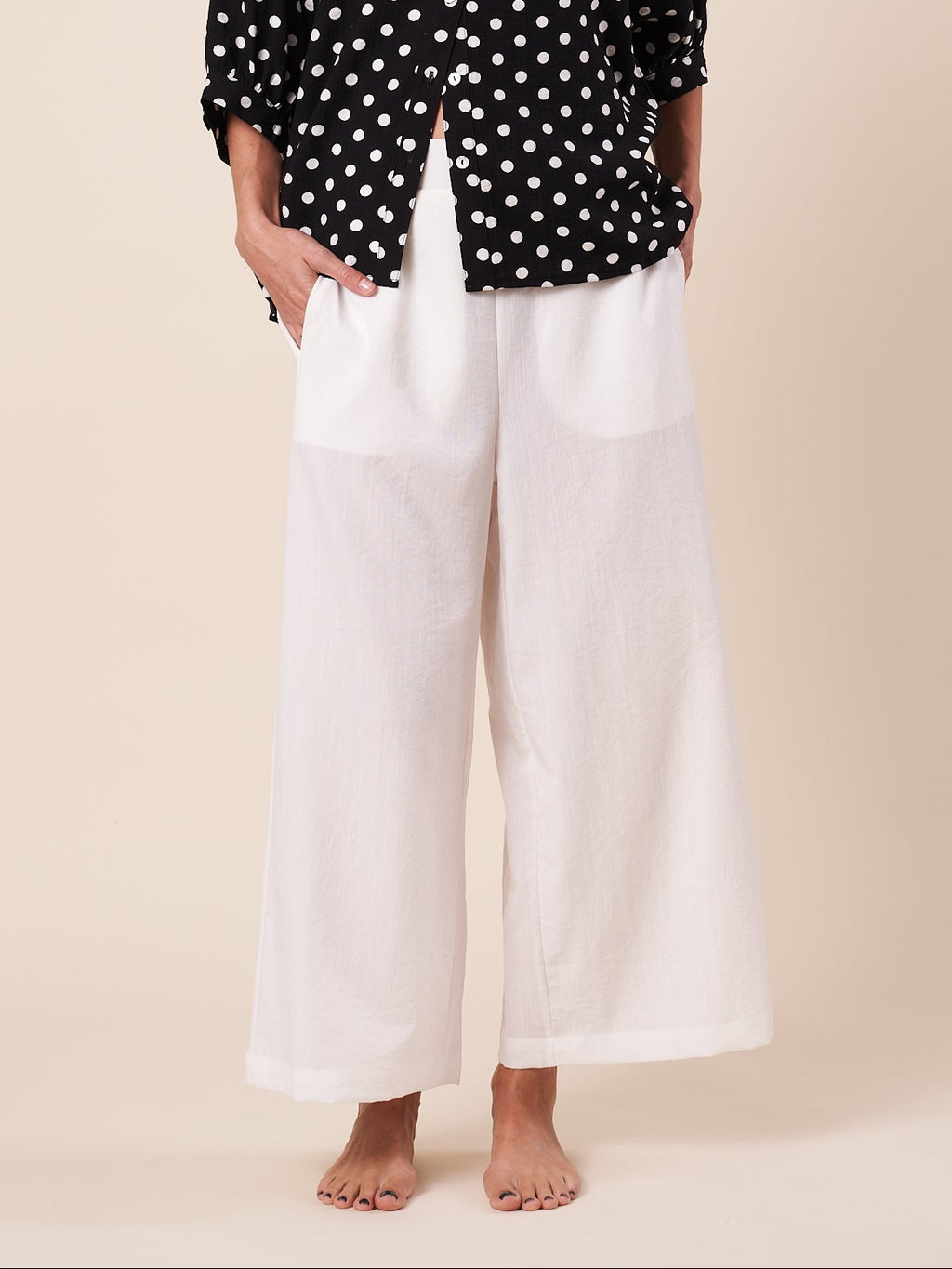 CROPPED WIDE LEG PANT