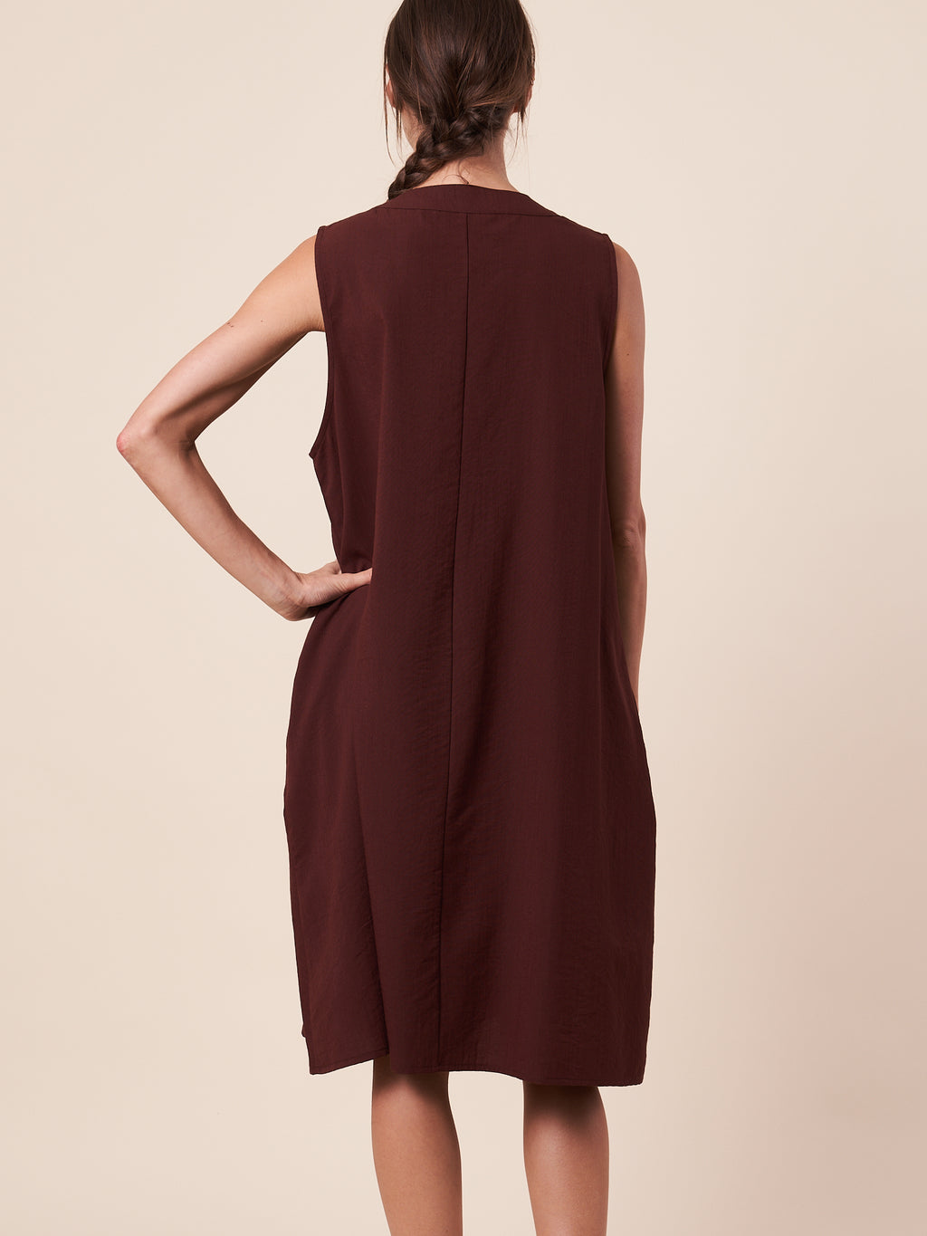 PLEAT FRONT DRESS