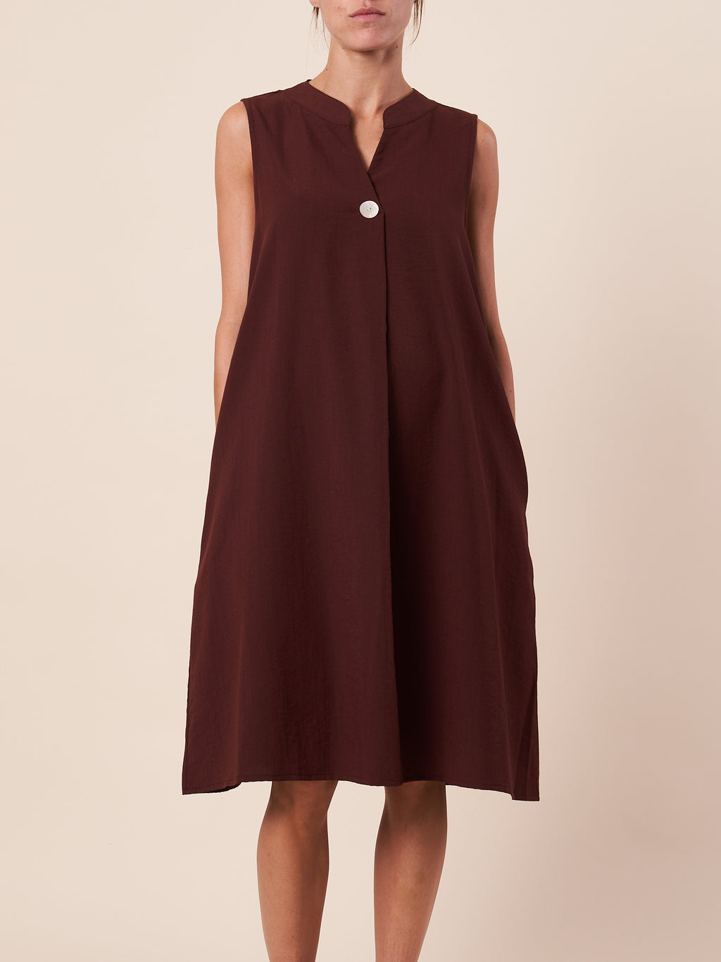 PLEAT FRONT DRESS