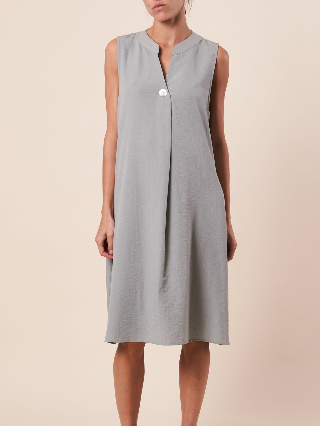 PLEAT FRONT DRESS
