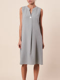 PLEAT FRONT DRESS