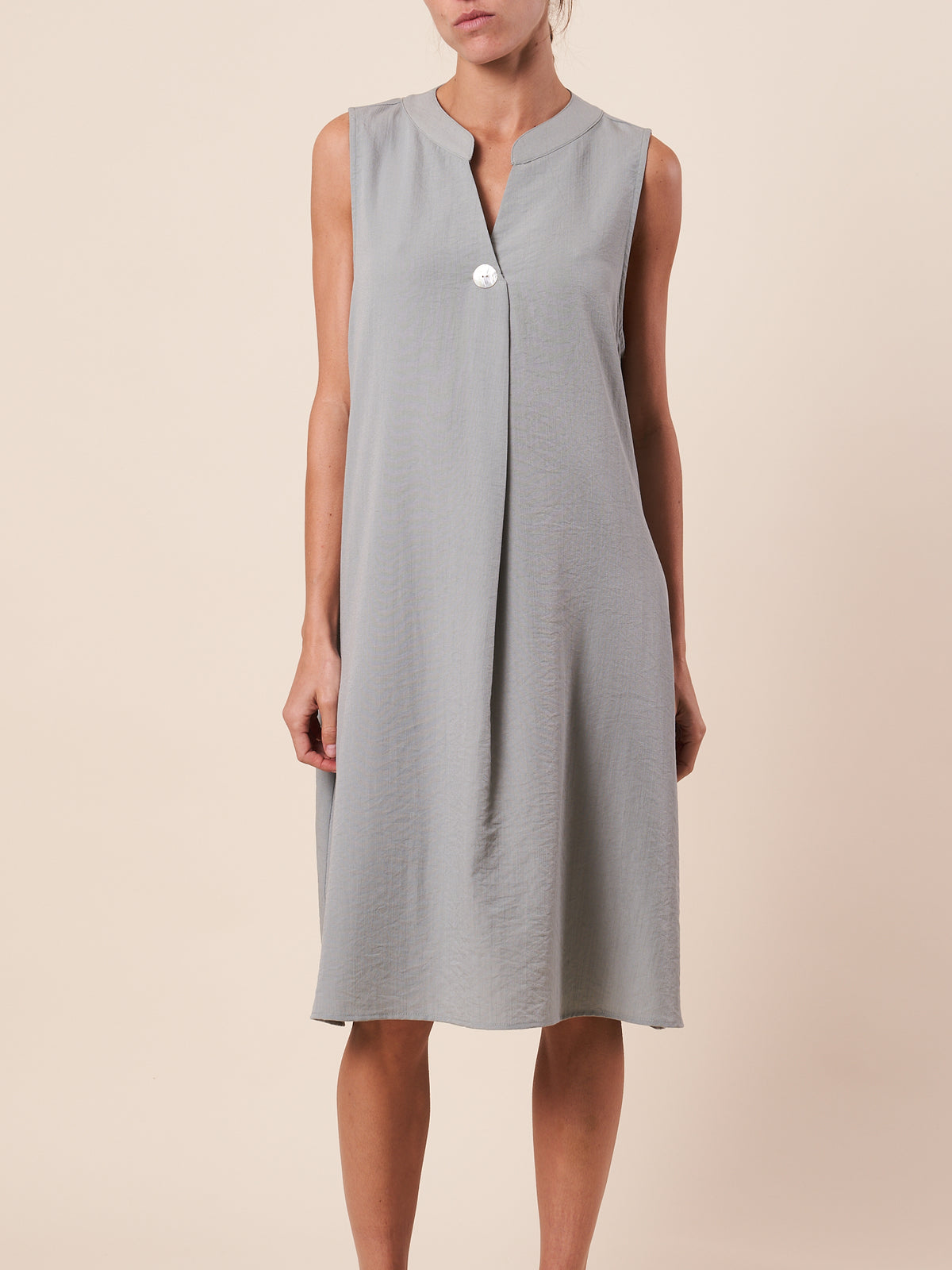 PLEAT FRONT DRESS