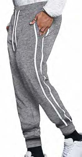 SIDE STRIPE TRACKPANTS W/ RIB CUFF