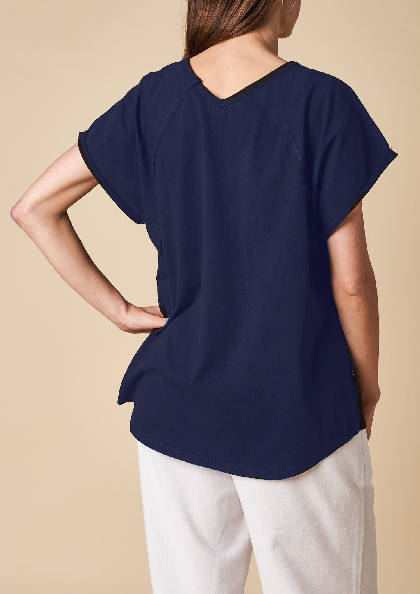 V-Neck Front & Back Raglan Tee