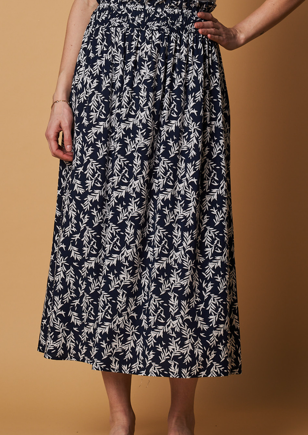 Shirred Waist Skirt