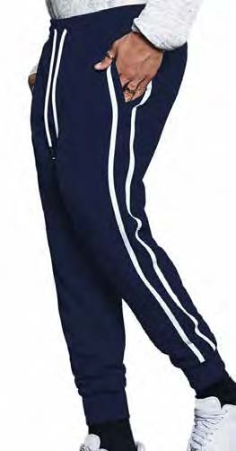 SIDE STRIPE TRACKPANTS W/ RIB CUFF