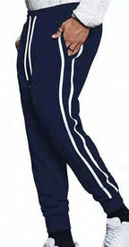 SIDE STRIPE TRACKPANTS W/ RIB CUFF