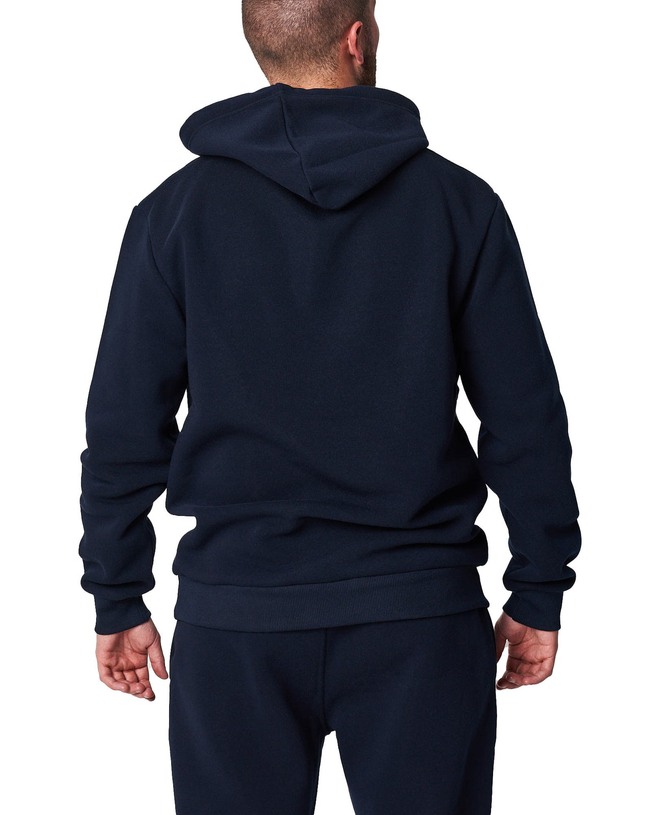 Basic Hoodie With Kanga Pocket - Navy