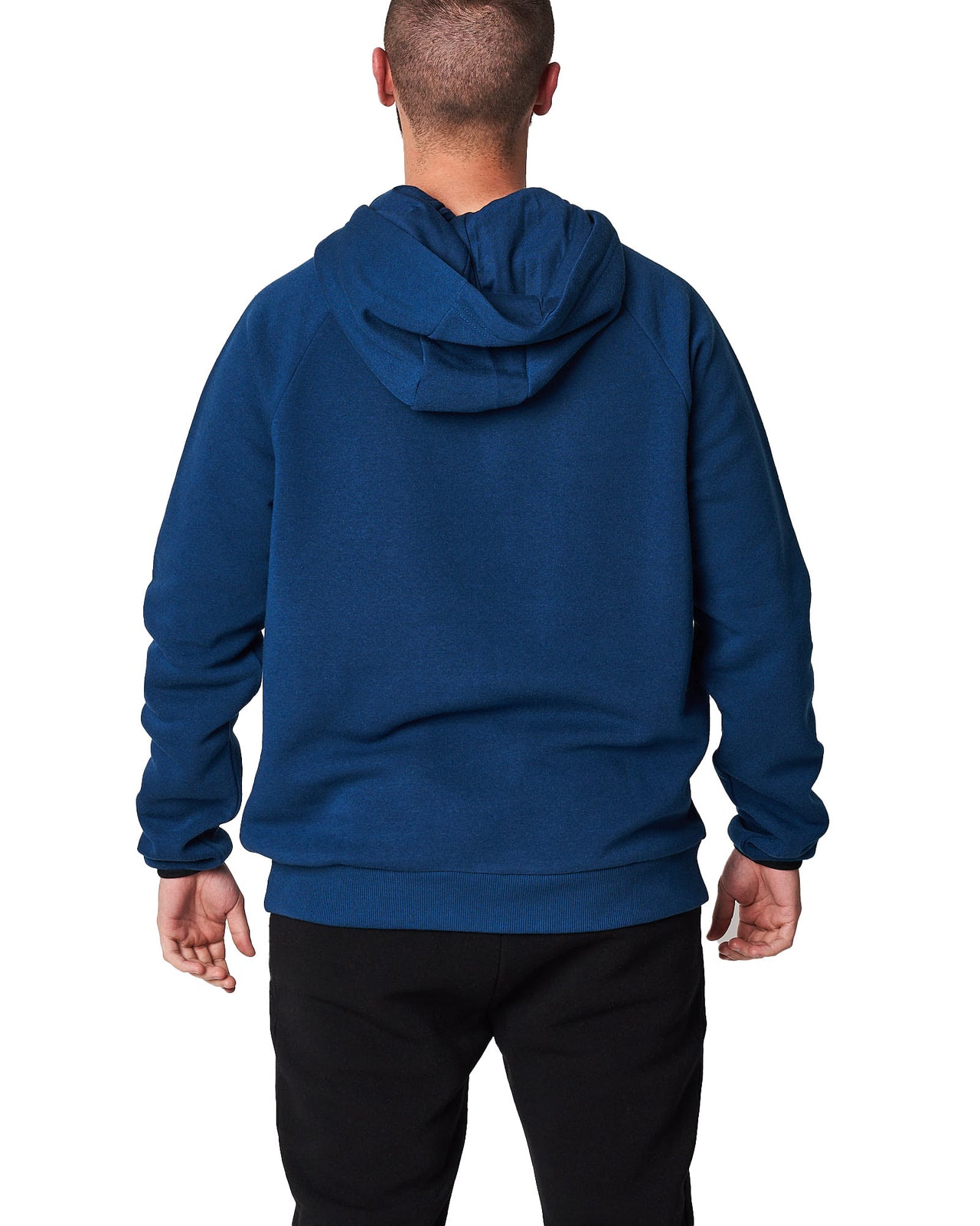 Hoodie With Kanga Pocket and Cord Detail - Deep Cobalt