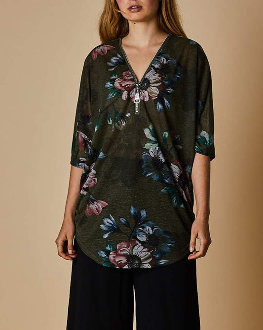 HALF-ZIP FRONT TOP