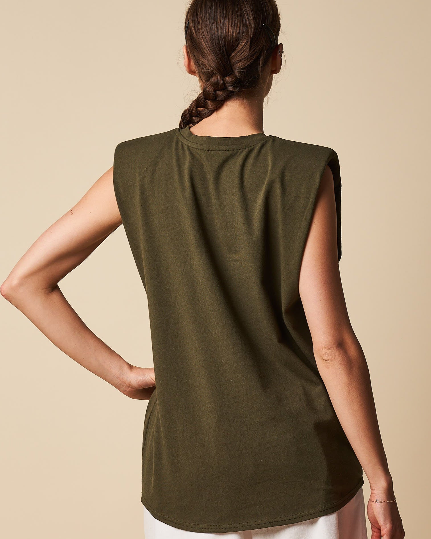 PADDED SHOULDER TANK TOP