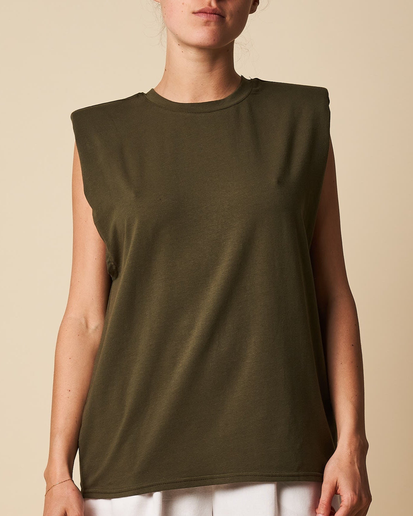 Padded Shoulder Tank Top