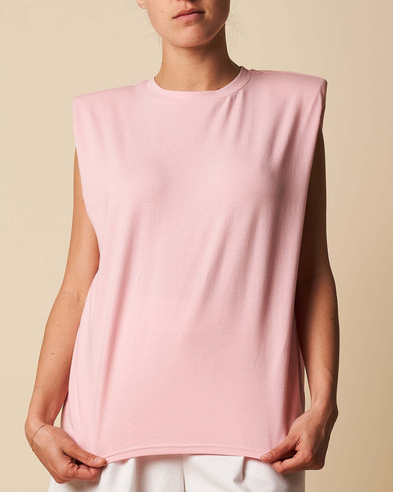 PADDED SHOULDER TANK TOP