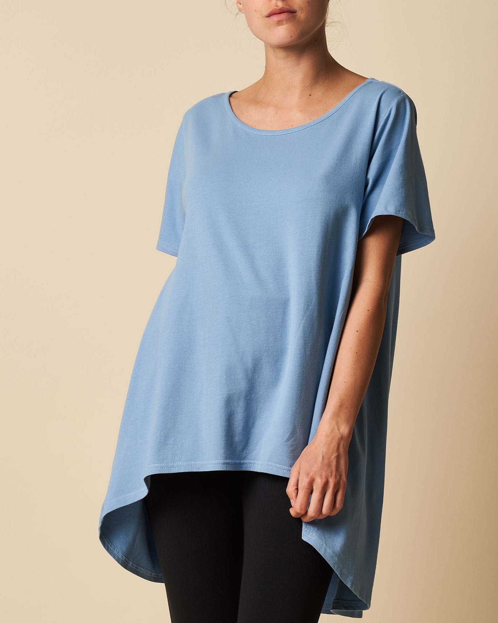 Hi- Lo Scoop Neck Tunic Top