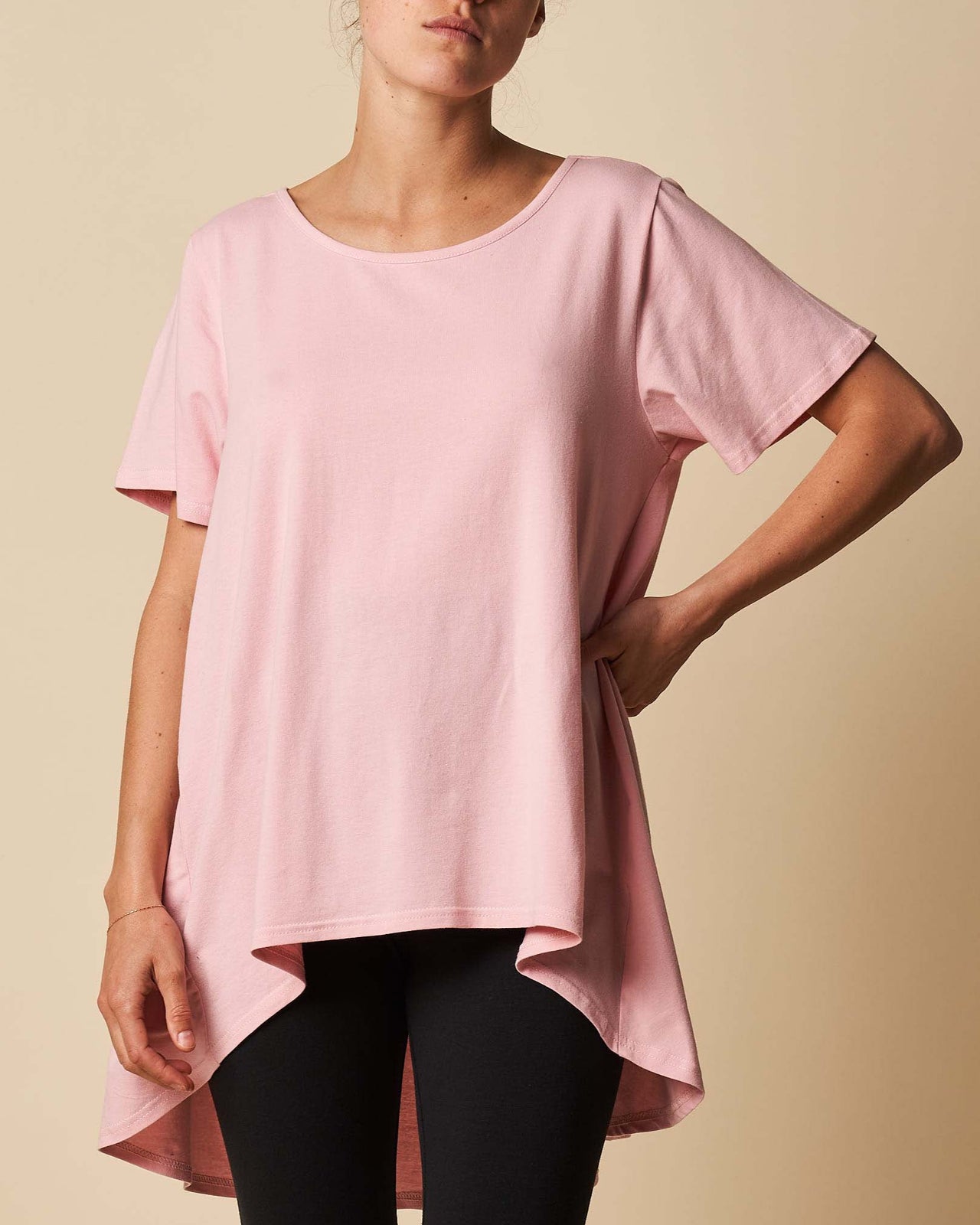 Hi- Lo Scoop Neck Tunic Top