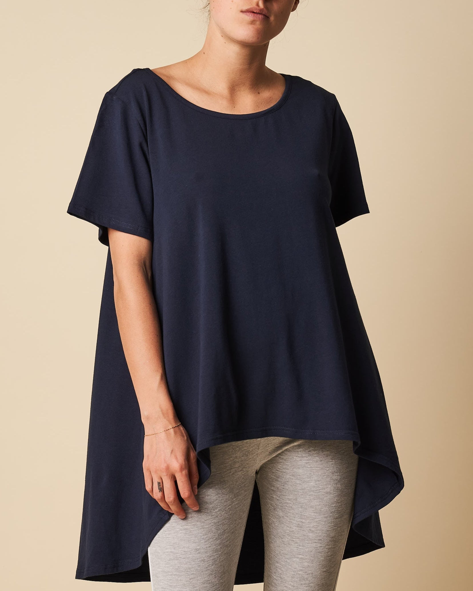 Hi- Lo Scoop Neck Tunic Top