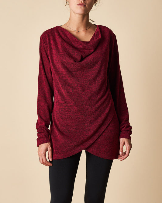 CROSSOVER DRAPE FRONT TOP