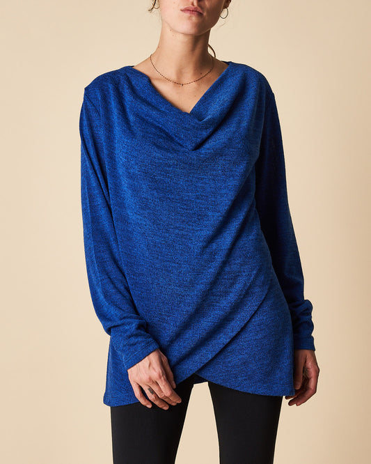 CROSSOVER DRAPE FRONT TOP