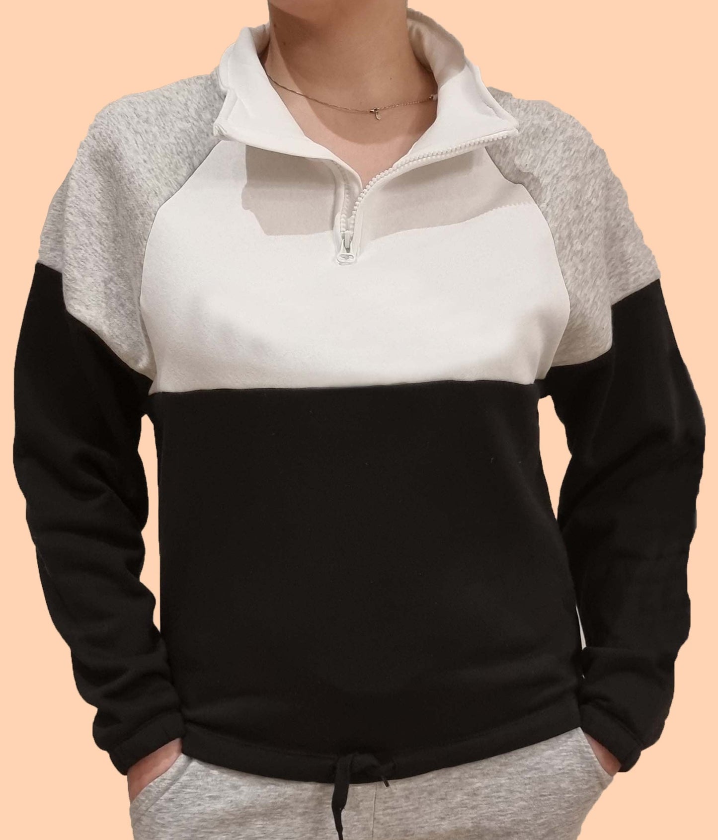1/2 ZIP CREWNECK JUMPER