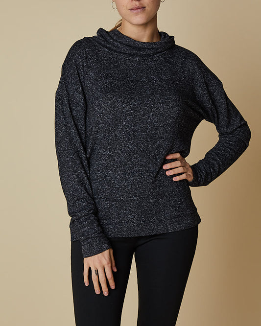 COWL NECK TOP W/ X BACK