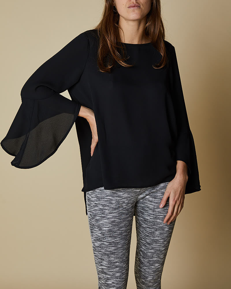 Bell Sleeve Top - Black
