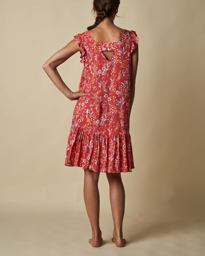 V-NECK SHORT DRESS