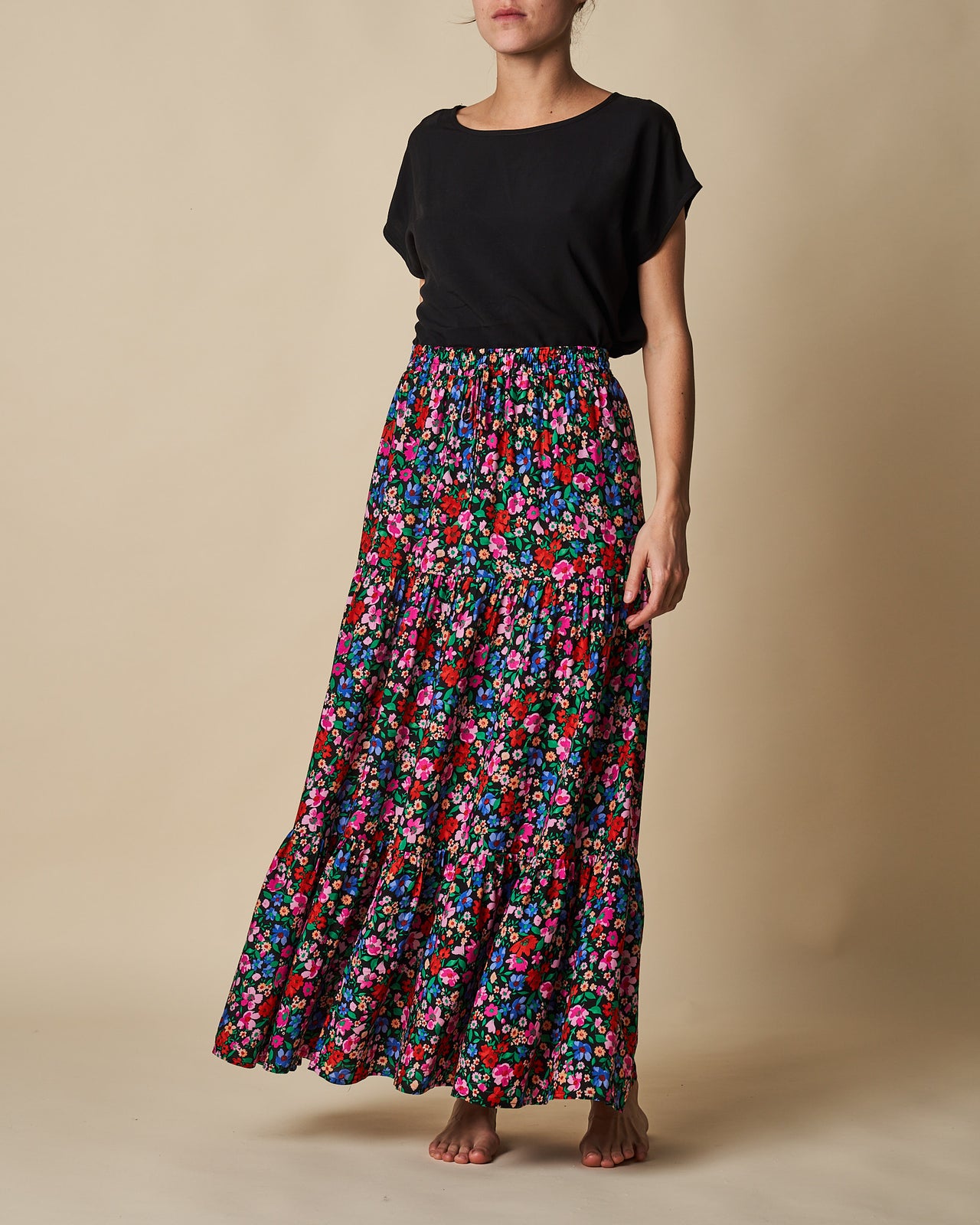 3 Tier Maxi Skirt