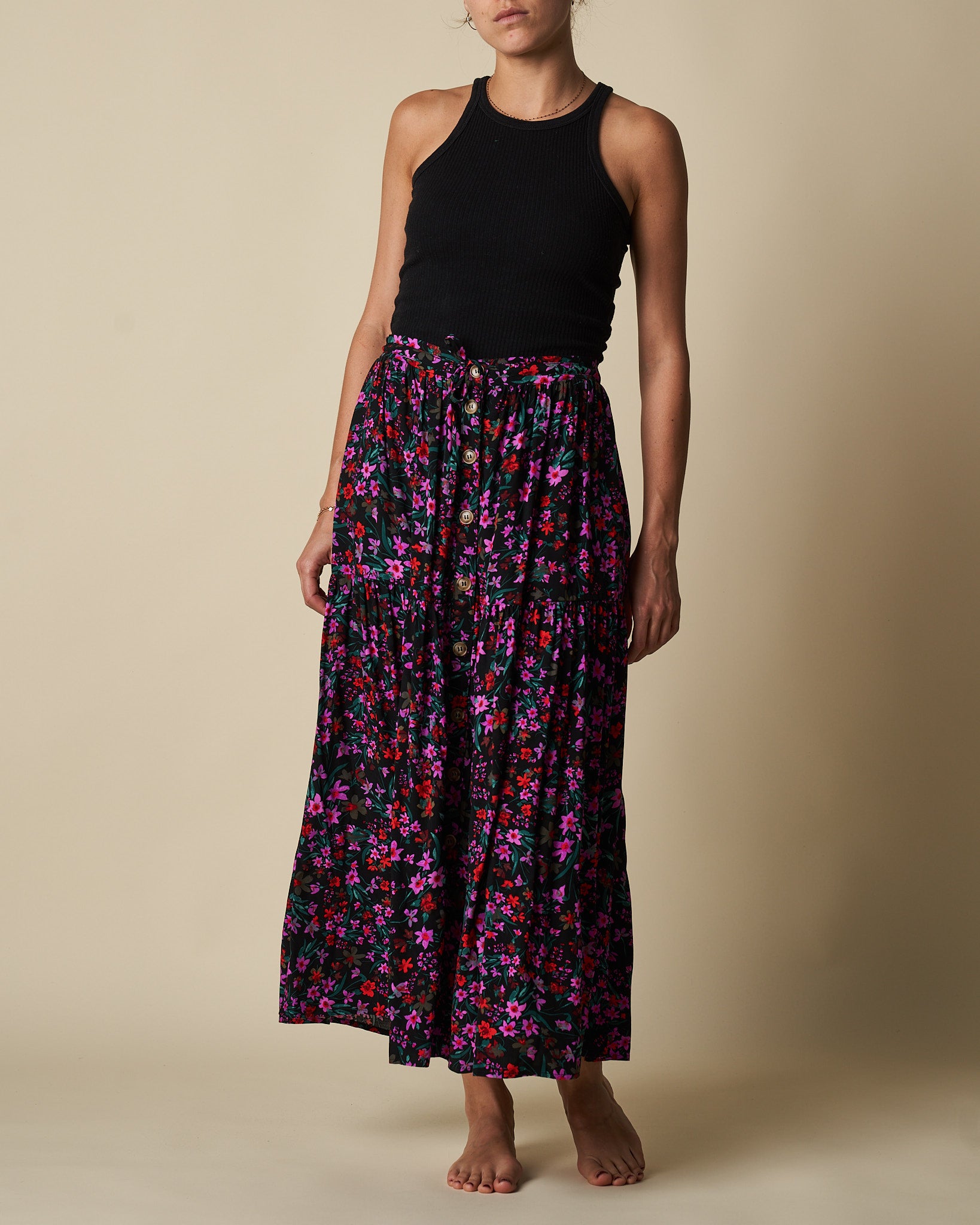 Tiered Long Skirt