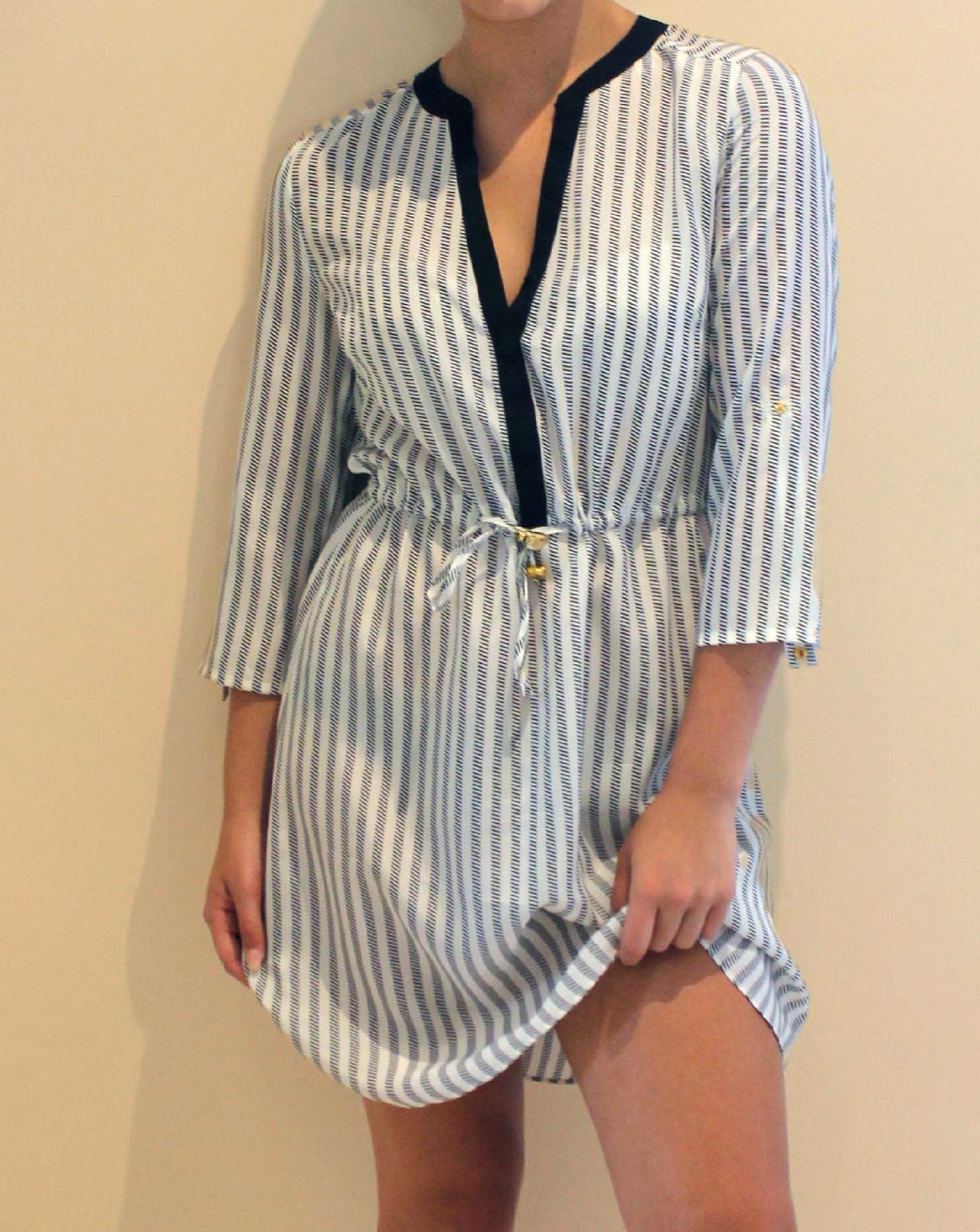 Shirt Dress - Broken Stripe