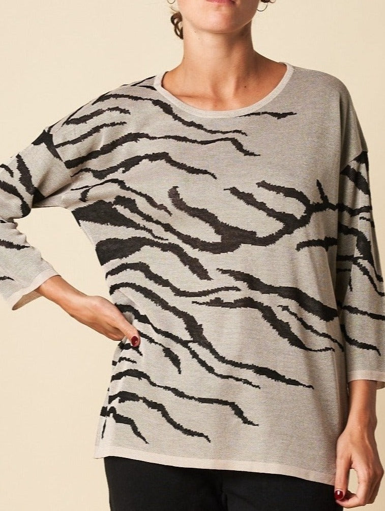 3/4 Sleeve Fine Knit Top