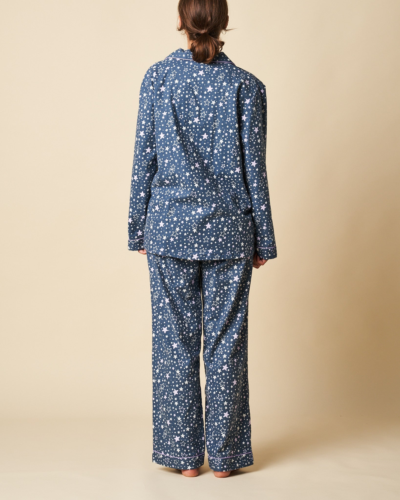 Star Print Flannelette Pj Set