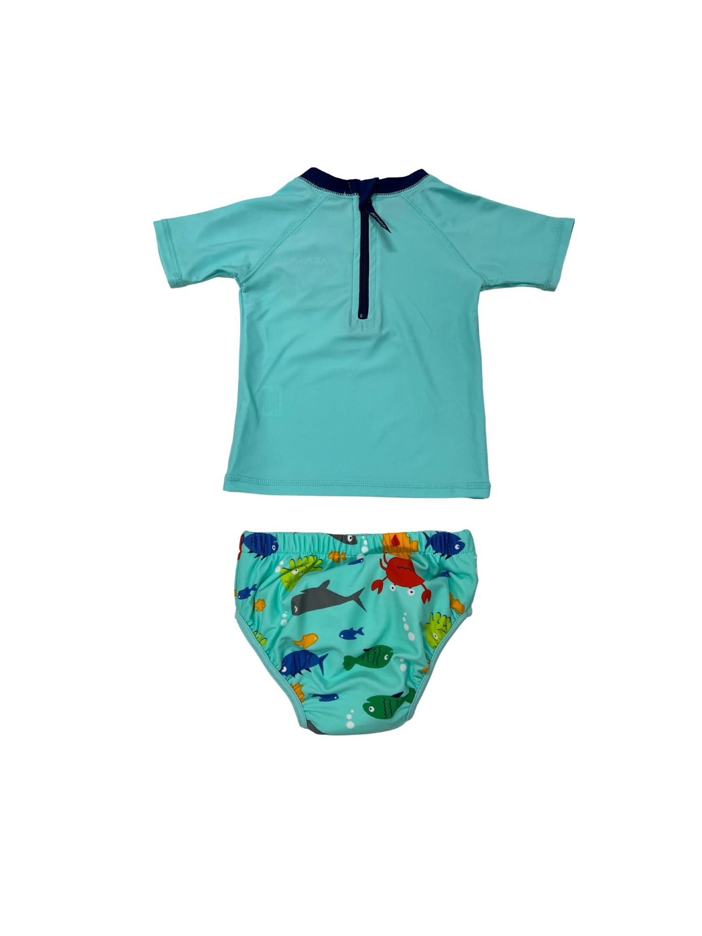 INFANT BOYS RASH TOP AND SWIM NAPPY SET