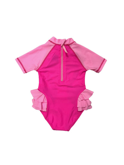 GIRLS FLAMINGO RASH SUIT W/ HAT