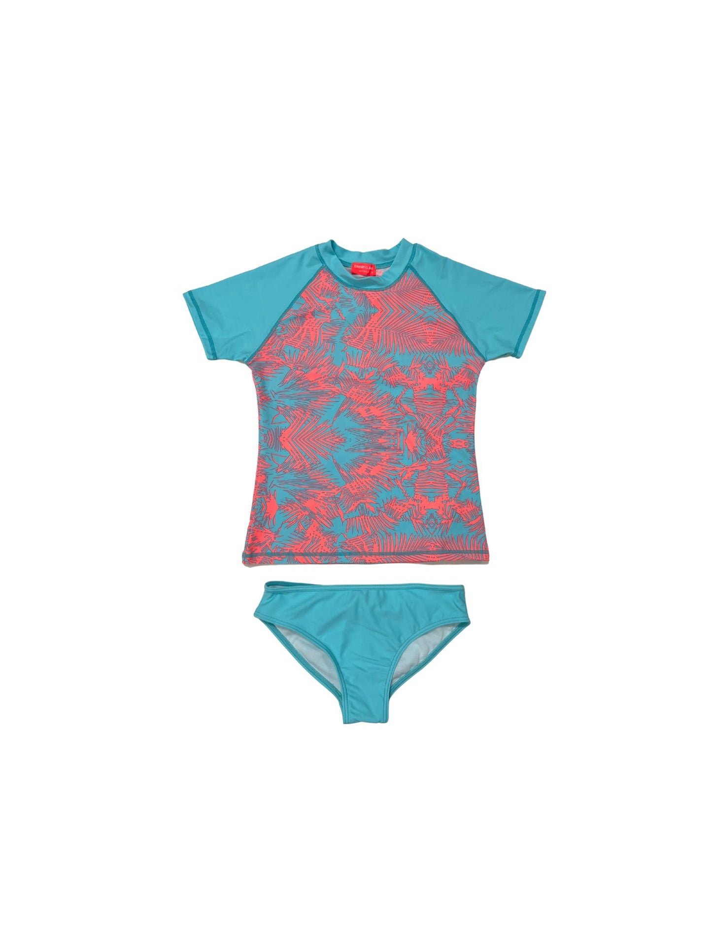 GIRLS RASH TOP AND BRIEF SET