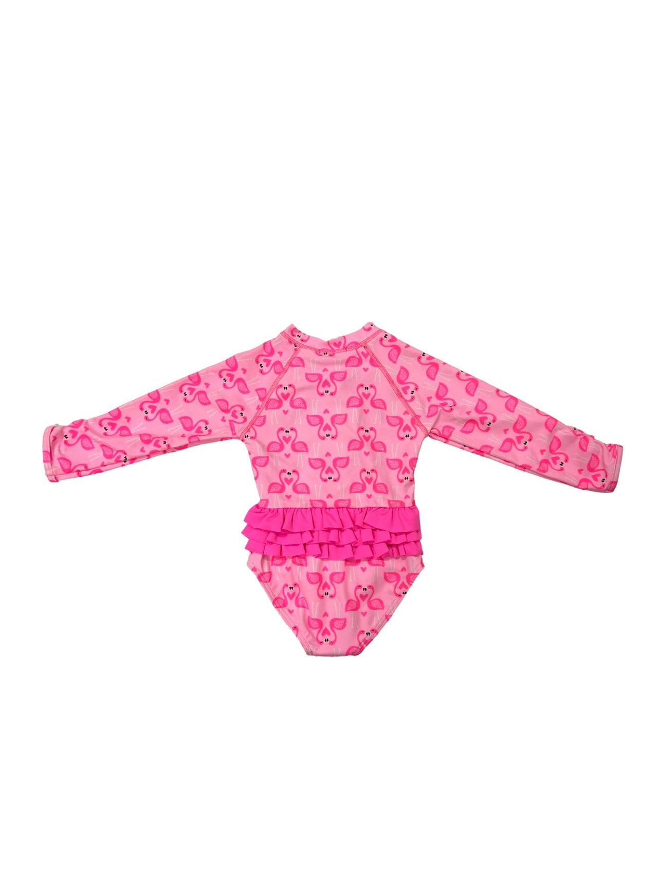 Infant Girls Zip Front Long Sleeve Rash Suit